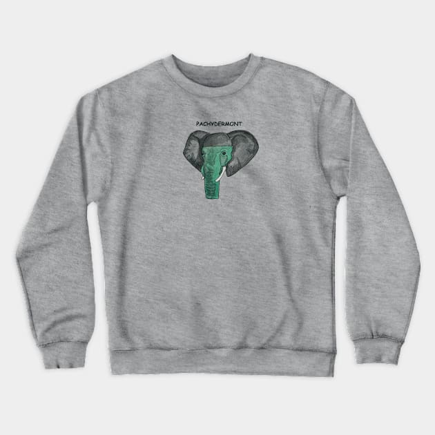 Pachydermont Vermont Elephant Shirt Crewneck Sweatshirt by alittlebluesky